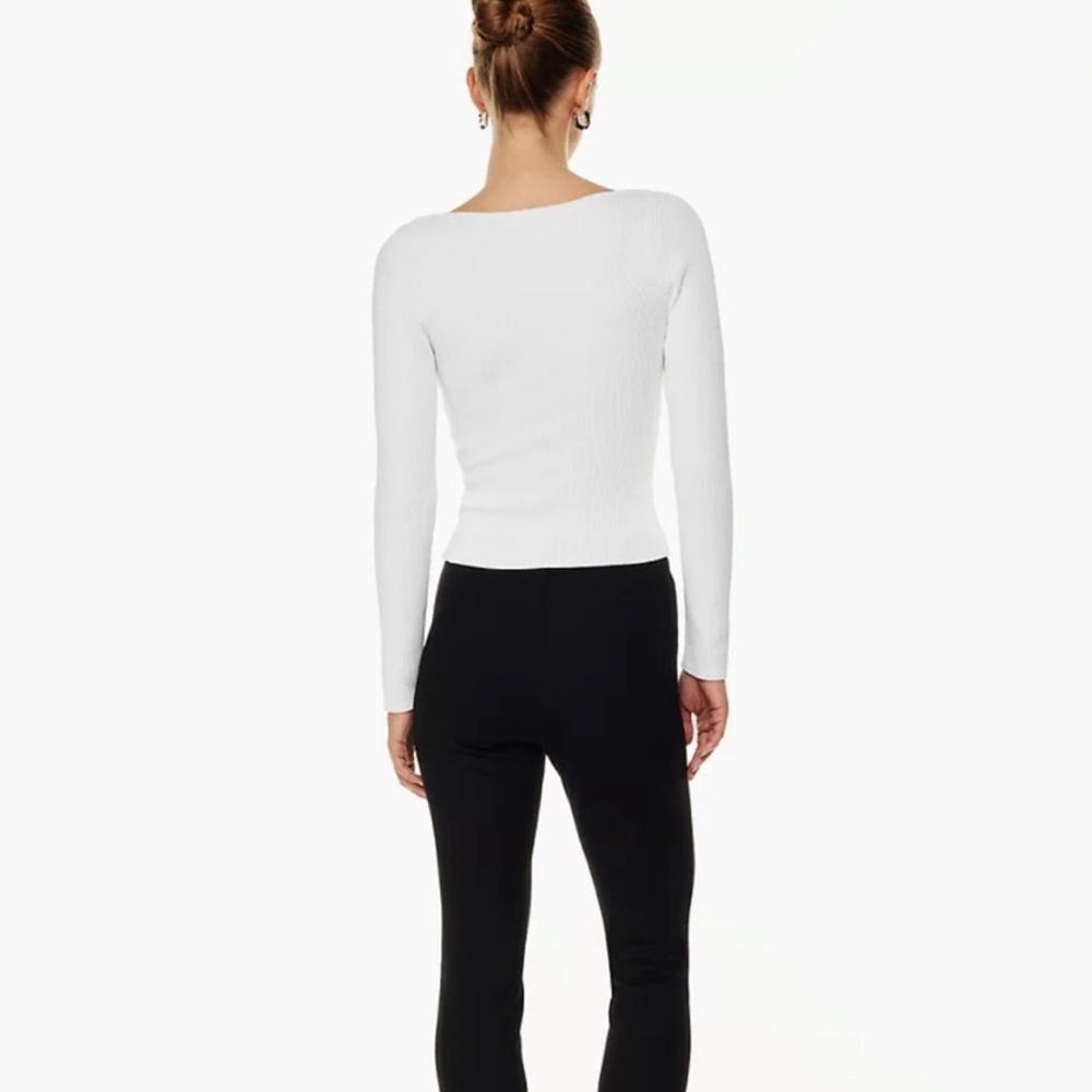 Aritzia Babaton Sculpt Knit Sweetheart Long sleeve Size XXS - Picture 4 of 10